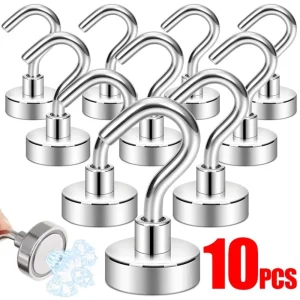 20/1PCS Metal Strong Magnetic Hook Wall-mounted Heavy-duty Magnetic Hook Key Han